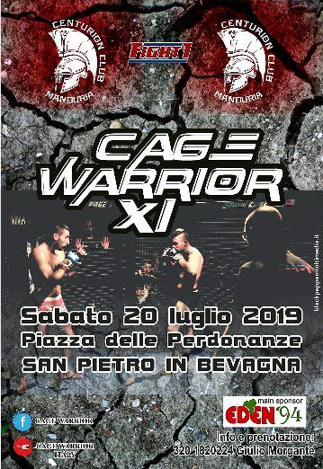 SABATO 20 LUGLIO “CAGE WARRIOR ITALY” IN PUGLIA – IL MATCHMAKING