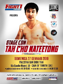 STAGE FIGHT1 CAMPANIA CON “TAK CHO NATEETONG” DOMENICA 27 GENNAIO A CAVA DEI TIRRENI (SA)