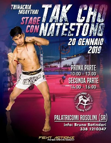 DOMENICA 20 GENNAIO STAGE A ROSOLINI CON TAK CHO NATEETONG