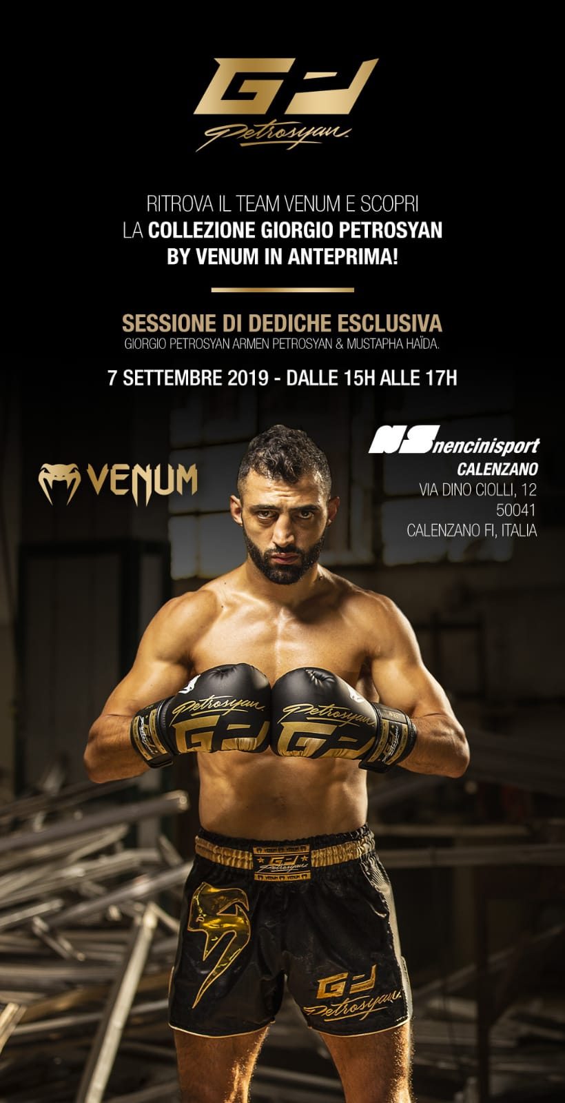 GIORGIO PETROSYAN PRESENTA LA COLLEZIONE ESCLUSIVA DI VENUM