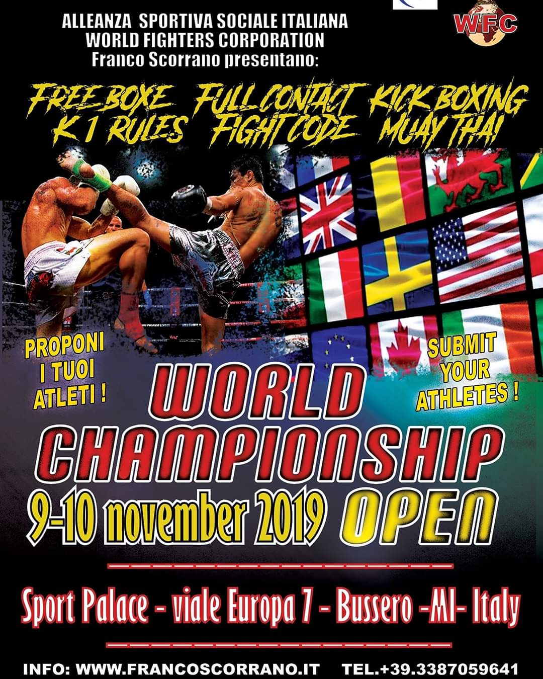 FIGHT1 DA NULLA OSTA AI SUOI ASSOCIATI PER PARTECIPARE AGLI EVENTI WFC.