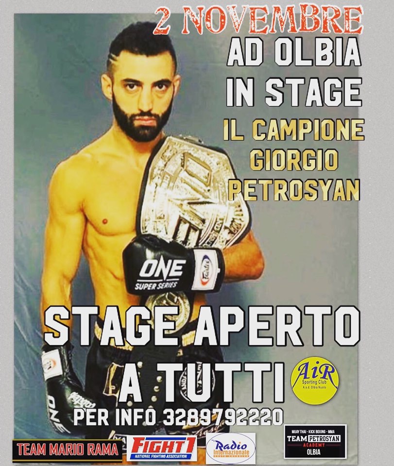 STAGE CON GIORGIO E ARMEN PETROSYAN SABATO 2 NOVEMBRE AD OLBIA