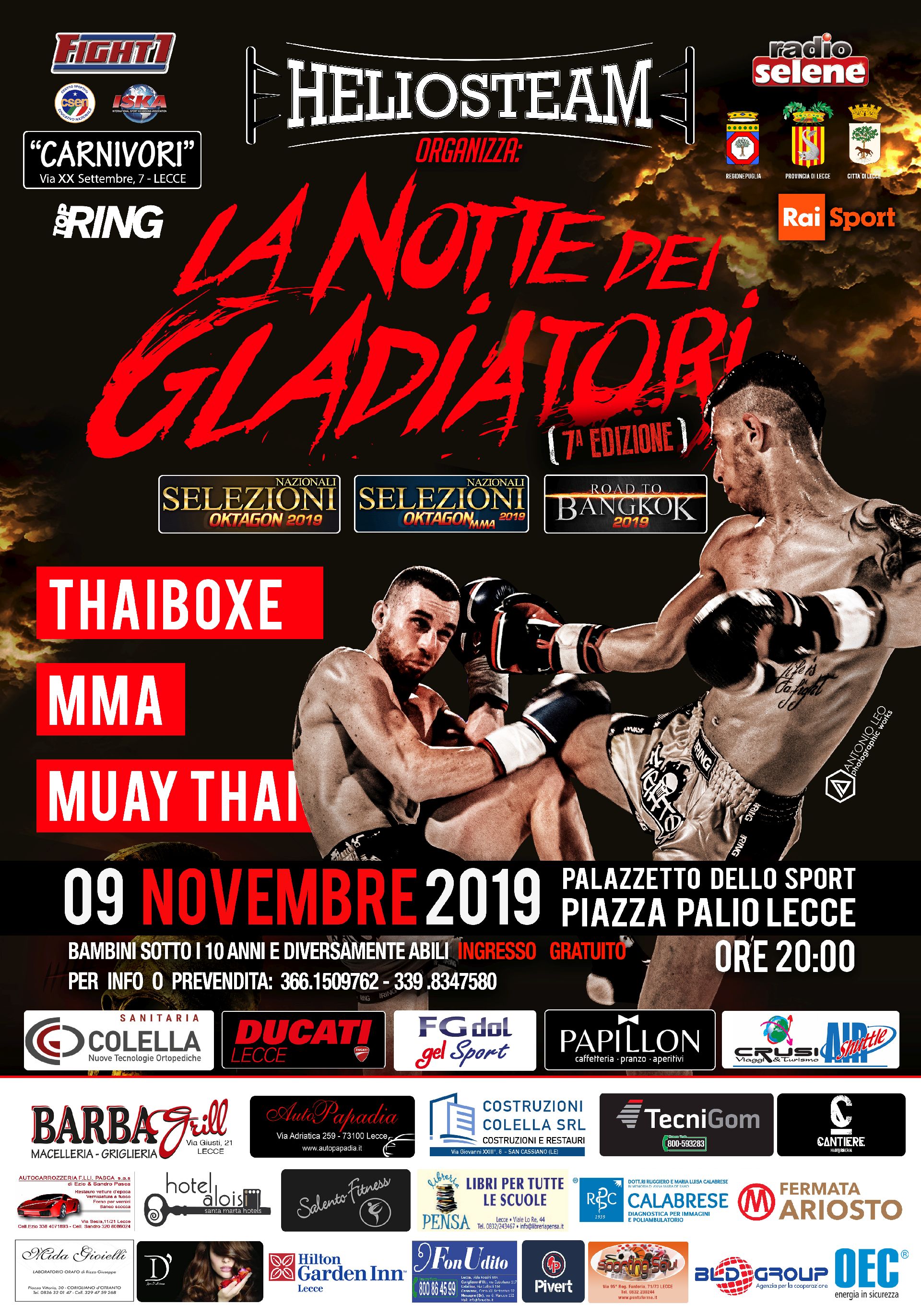 SABATO 9 NOVEMBRE TORNA A LECCE “LA NOTTE DEI GLADIATORI”