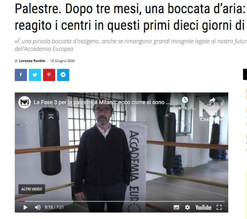 PALESTRE. DOPO TRE MESI, UNA BOCCATA D’ARIA: COME HANNO REAGITO I CENTRI IN QUESTI PRIMI DIECI GIORNI DI RIAPERTURA?