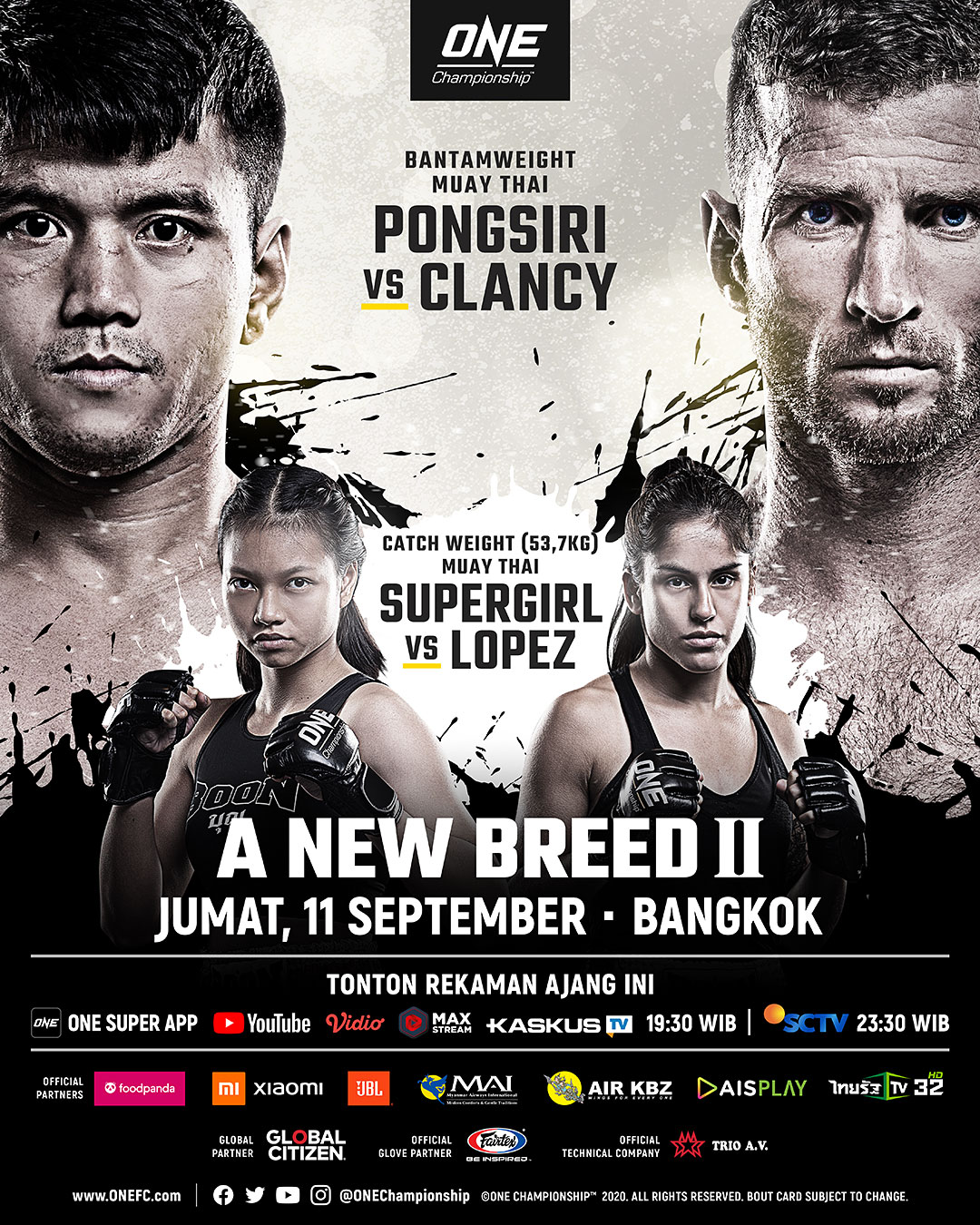 ONE CHAMPIONSHIP IN ONDA VENERDI’ 11 SETTEMBRE ALLE 13:30.