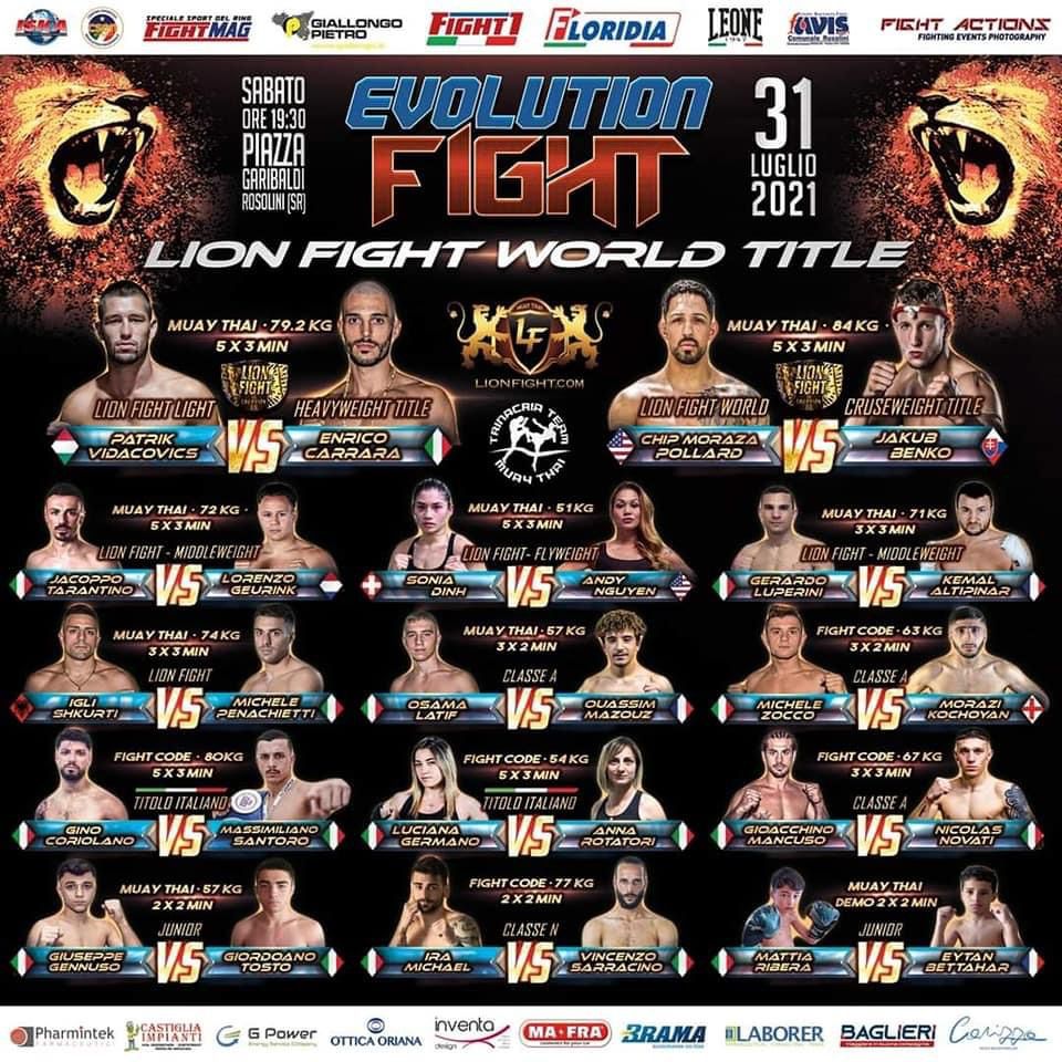 TUTTI AI PROPRI POSTI, SCATTA IL CONTO ALLA ROVESCIA PER “EVOLUTION FIGHT”