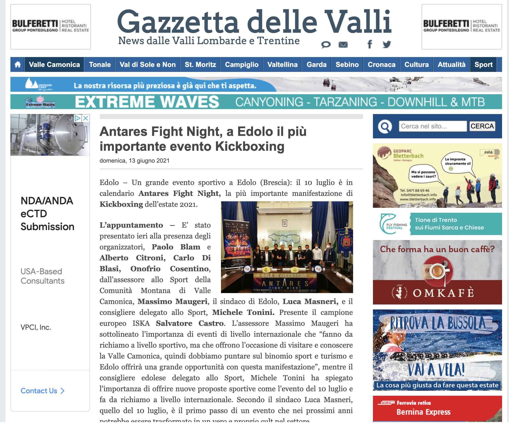 DICONO DI NOI: ANTARES FIGHT NIGHT