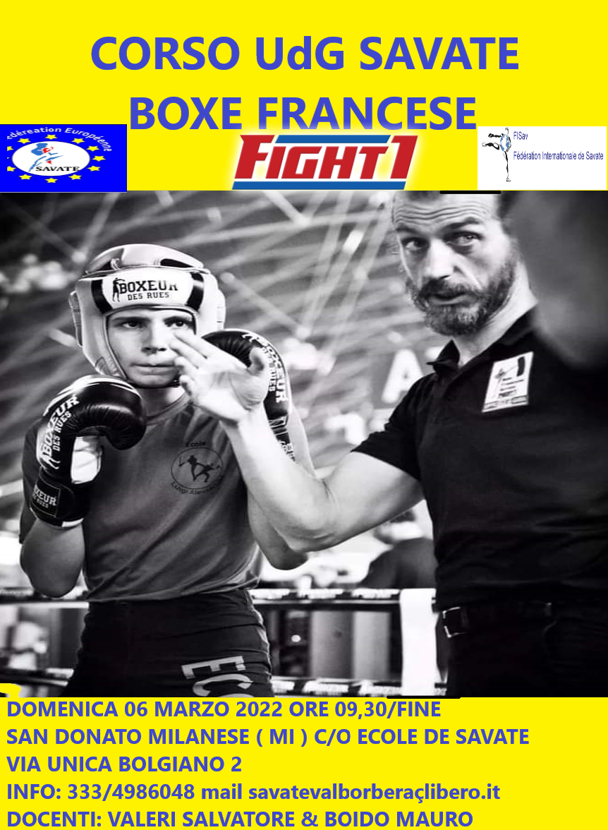 CORSO UDG FIGHT1 DI SAVATE