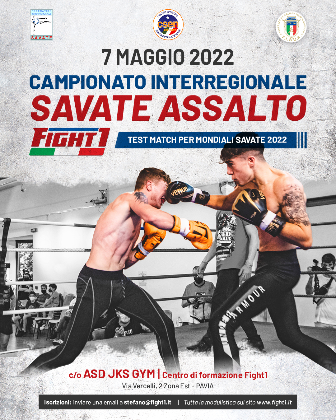 LA SAVATE MONDIALE RISCALDA I MOTORI A PAVIA.