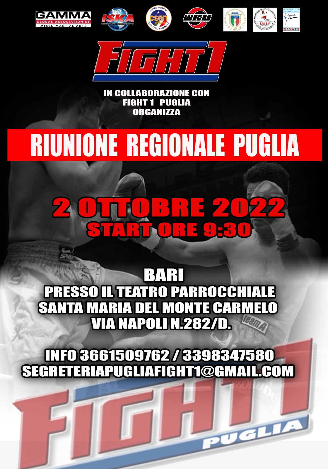 RIUNIONE REGIONALE FIGHT1 PUGLIA.