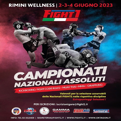 ECCO LA MODULISTICA DEI CAMPIONATI NAZIONALI FIGHT1 A RIMINIWELLNESS 2-3-4 GIUGNO 2023