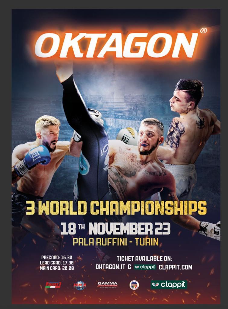 COMUNICATO STAMPA : TORNA OKTAGON A TORINO CON LA SFIDA MONDIALE DI KICKBOXING  FARAONI VS STOICA.