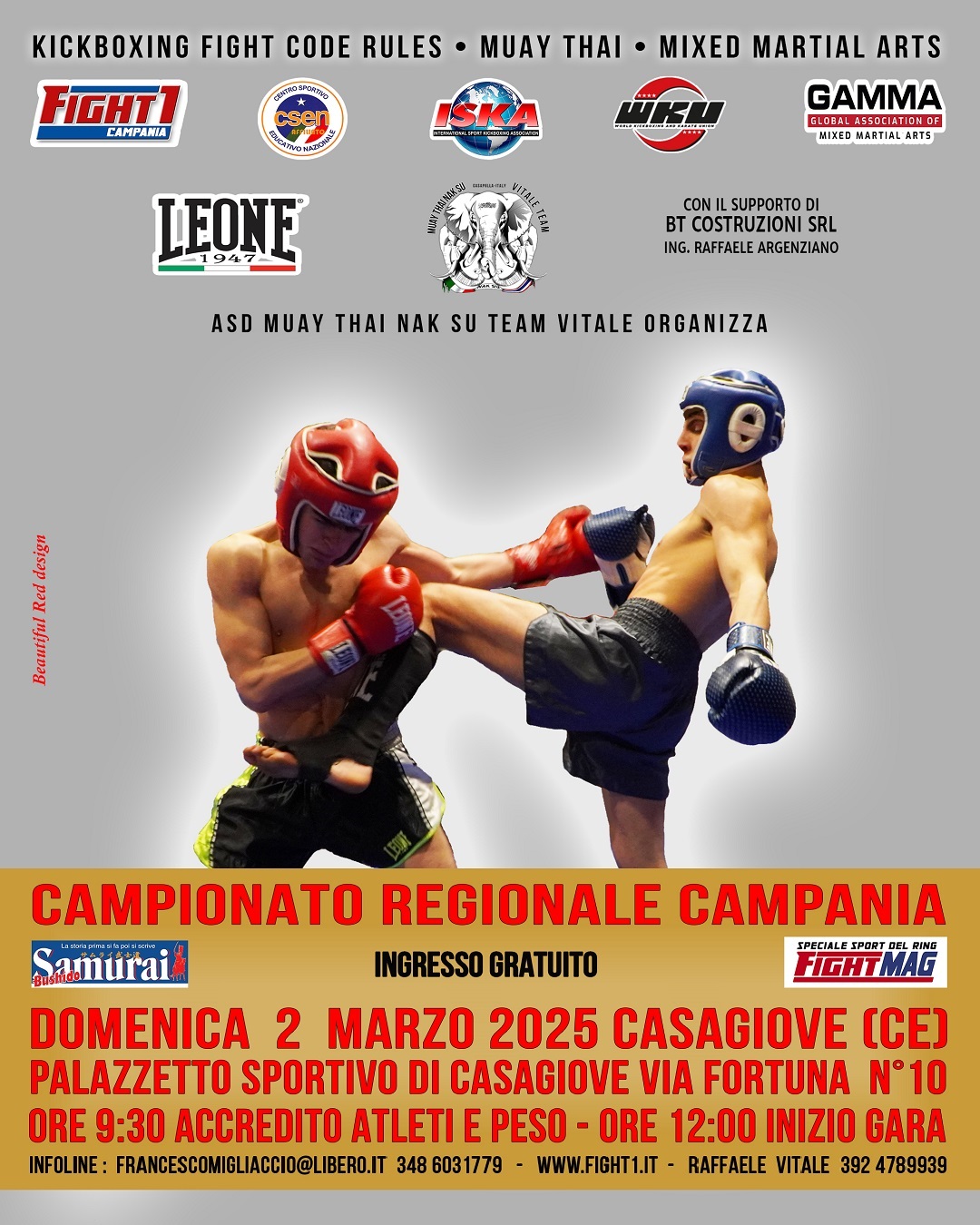 ECCO ONLINE LA MODULISTICA DEL CAMPIONATO REGIONALE FIGHT1 CAMPANIA DOMENICA 2 MARZO 2025 A CASAGIOVE (CE) TERZA FASE