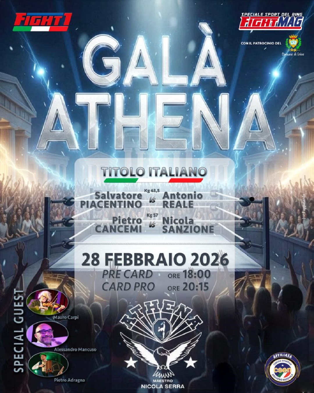 SPETTACOLO E TITOLI NAZIONALI PRO AL GALA ATHENA DI ERICE