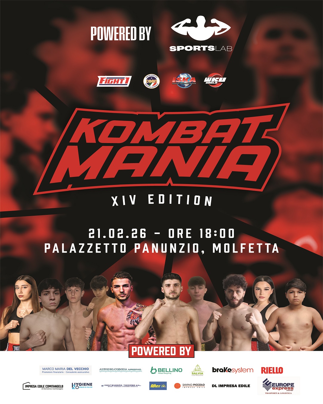 KOMBAT MANIA XIV: TORNA IL GRANDE FIGHTING A MOLFETTA