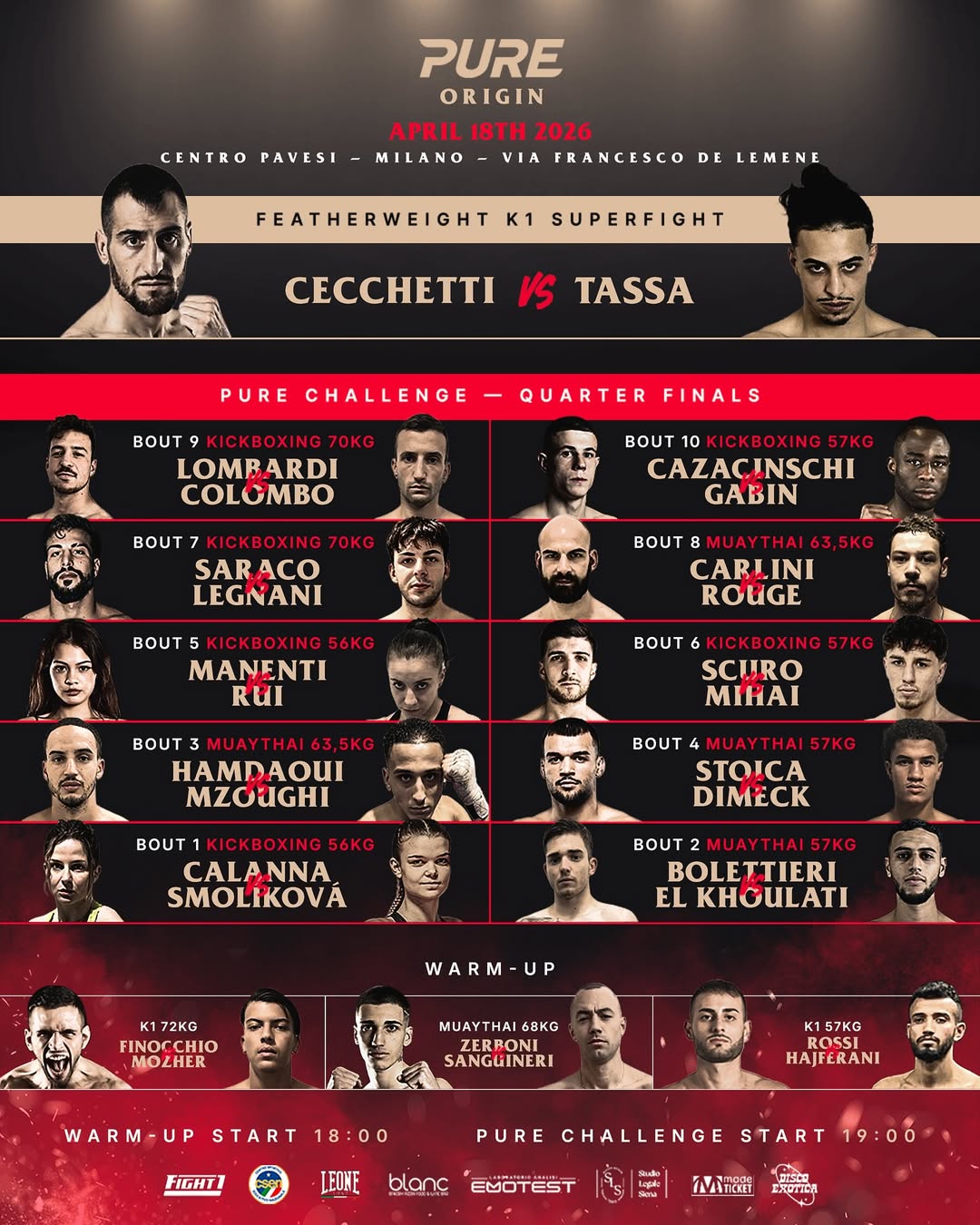 LUCA CECCHETTI TORNA SUL RING CON PURE