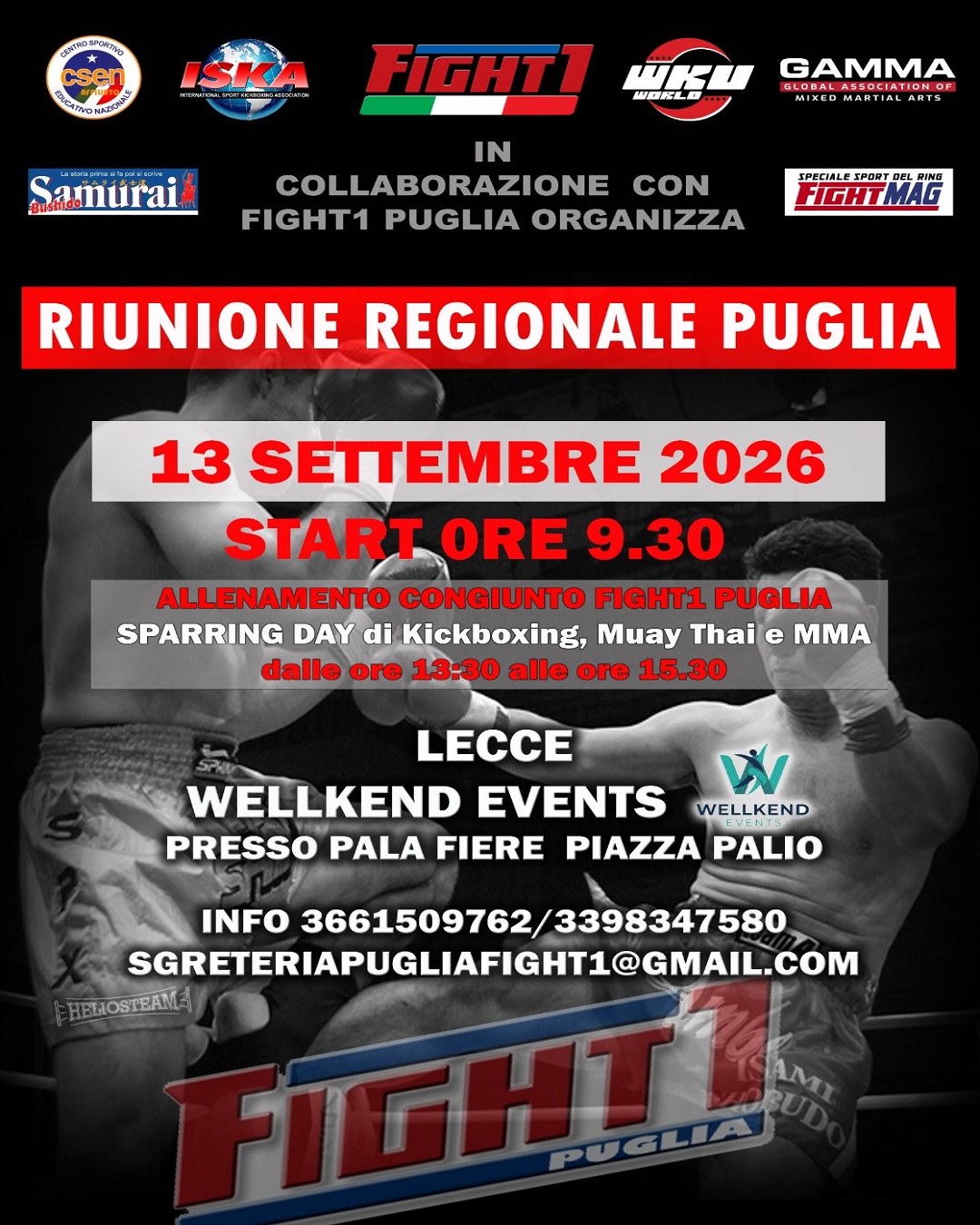 FIGHT1 PUGLIA: RIUNIONE REGIONALE E NUOVA STAGIONE SPORTIVA