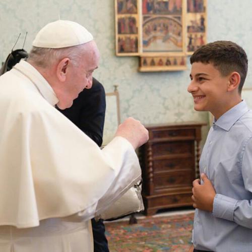 PAPA FRANCESCO INCONTRA I GIOVANI FIGHTERS.